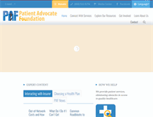 Tablet Screenshot of patientadvocate.org